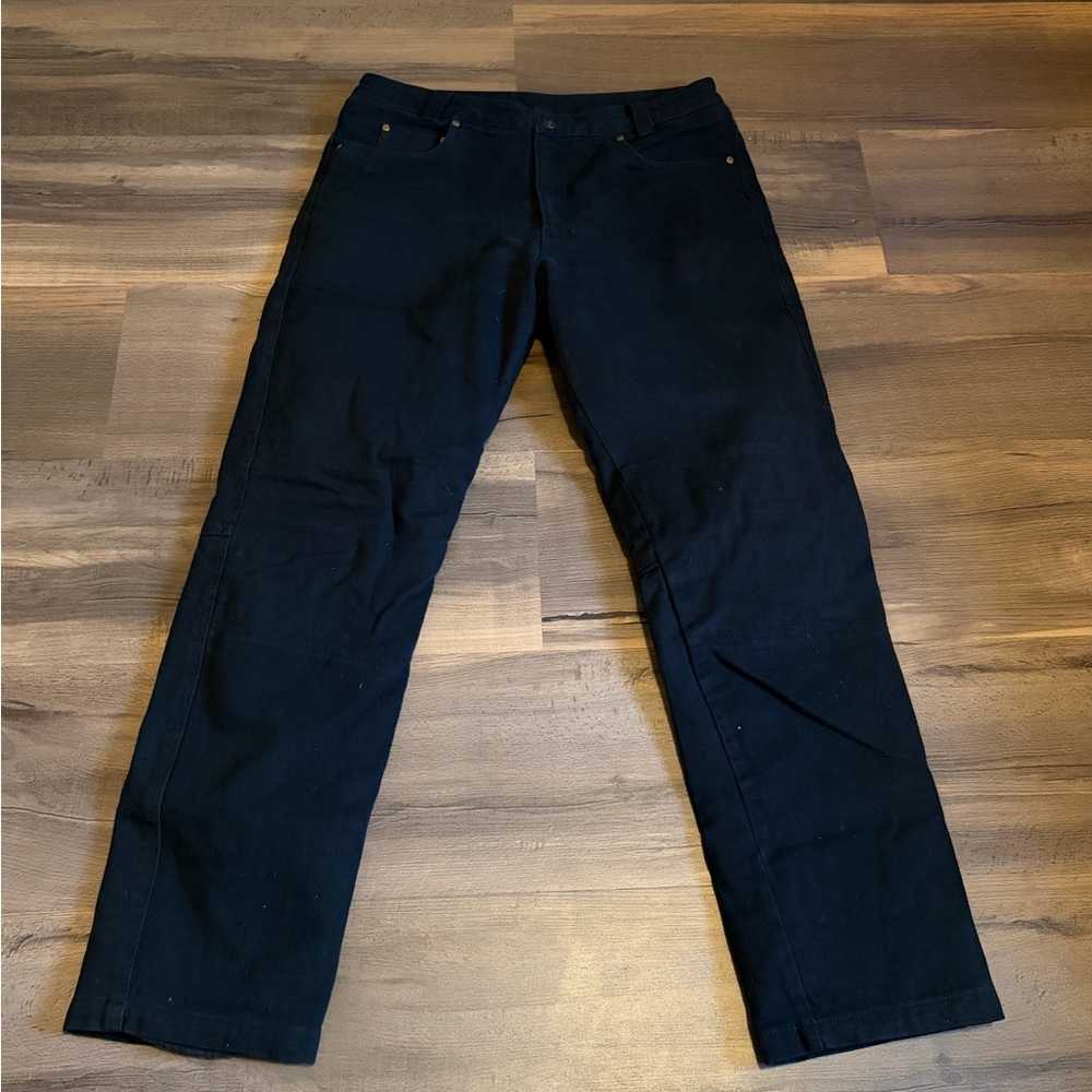 Men's Kazz Mazz Heavyweight Lined Straight Black Jeans Size XS / 36